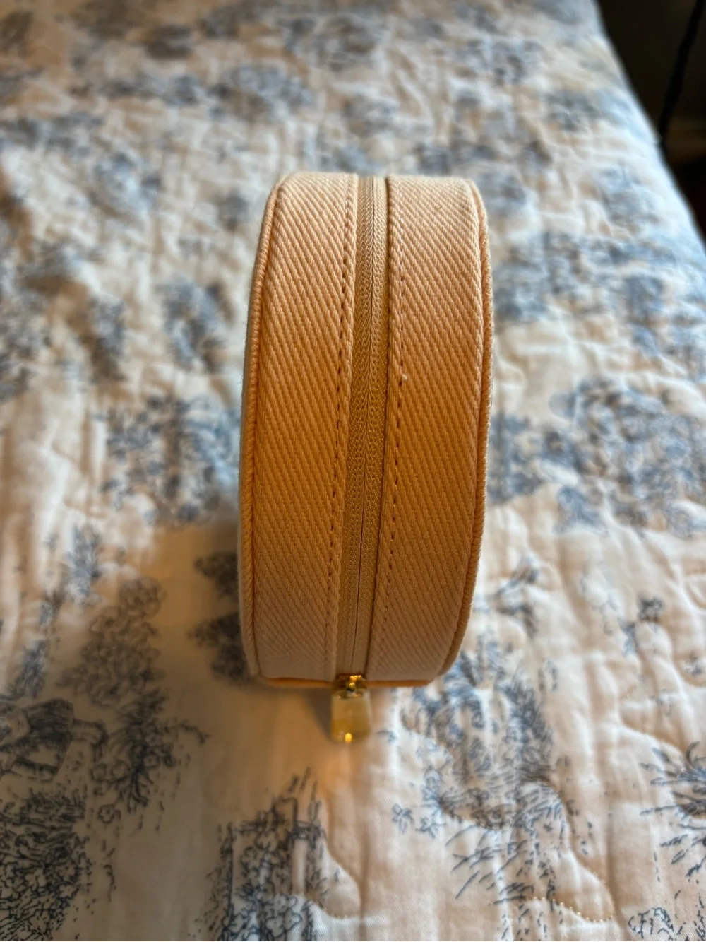 Burberry Beige and Black Round GODDESS Canvas Pouch